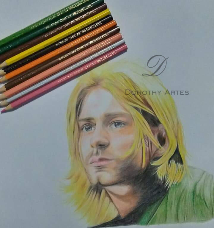 Portrait made with colored pencils Portrait made with colored pencils
