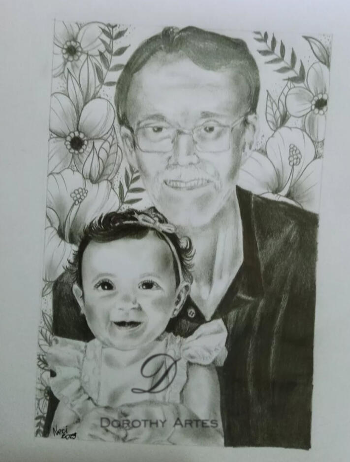 Portrait made with graphite pencil Portrait made with graphite pencil
