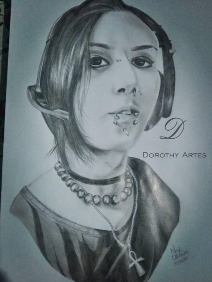 Portrait made with graphite pencil Portrait made with graphite pencil